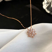 Load image into Gallery viewer, Zircon Snowflake Pendant Necklace