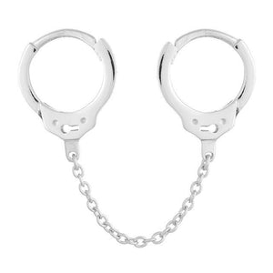 Gothic Punk Handcuff | Chain Earrings | Land of The Luxury - Land of the Luxury