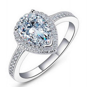 925 Sterling Silver CZ Stone Promise Ring - Land of the Luxury